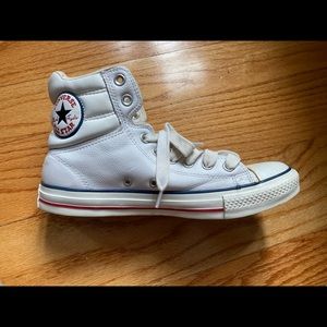 Converse white high tops